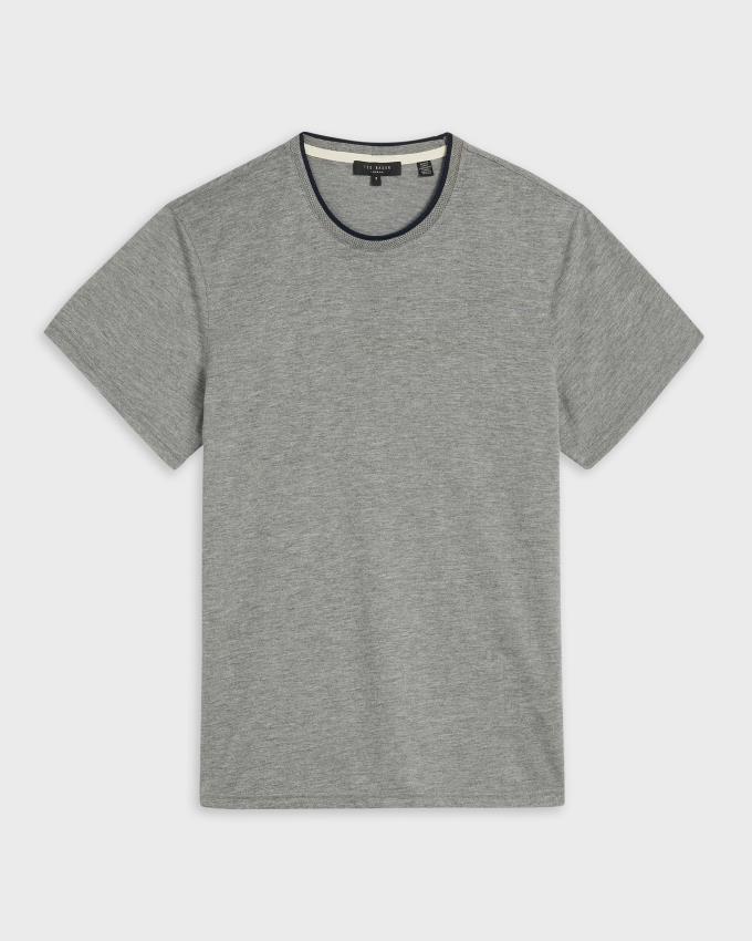 T-Shirt Ted Baker Short Sleeve Grise Homme | QAT-56407288